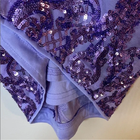 Lulu's Glittering Glamour Lavender Sequin Mock Neck Mini Dress. Small. NWT. - Picture 8 of 16